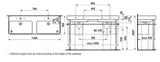 Baltas keraminis dvigubas praustuvas Laufen Pro S 130x46 cm pro montuoti į vonios kambario baldus