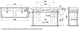 Baltas keraminis dvigubas praustuvas Laufen Pro S 130x46 cm pro montuoti į vonios kambario baldus