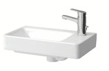 Baltas keraminis mažas praustuvas Laufen Pro S 48x28 cm su anga pro maišytuvui dešinėje