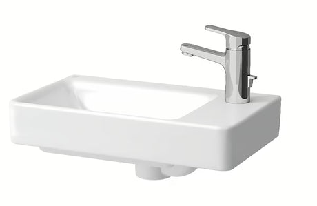 Baltas keraminis mažas praustuvas Laufen Pro S 48x28 cm su anga pro maišytuvui dešinėje