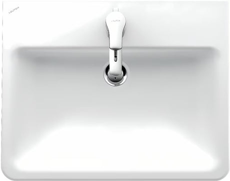 Įleidžiamas keraminis praustuvas Laufen Pro S 56x44 cm baltos spalvos su anga pro maišytuvui per vidurį