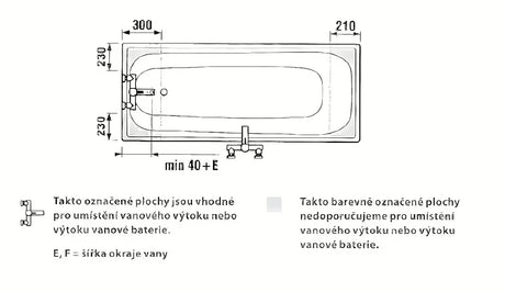 Stačiakampė vonia Multi 170x70 cm iš emaliuoto plieno pro kairinei ir dešininei orientacijai