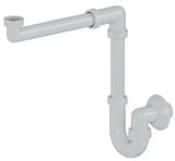 SIKO Multi praustuvo sifonas vonios kambario baldams, pro vietą taupantis, 5/4 veržlė x 40 mm