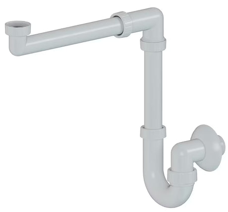 SIKO Multi praustuvo sifonas vonios kambario baldams, pro vietą taupantis, 5/4 veržlė x 40 mm