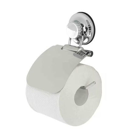 Chromuotas tualetinio popieriaus laikiklis su dangteliu Multi Ecoloc su siurbtuku, montuojamas be gręžimo.