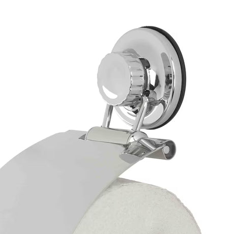 Chromuotas tualetinio popieriaus laikiklis su dangteliu Multi Ecoloc su siurbtuku, montuojamas be gręžimo.
