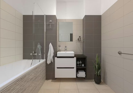 Multi Ecoloc kampinė lentyna su siurbtuku, chrome apdaila, pro montavimui be gręžimo