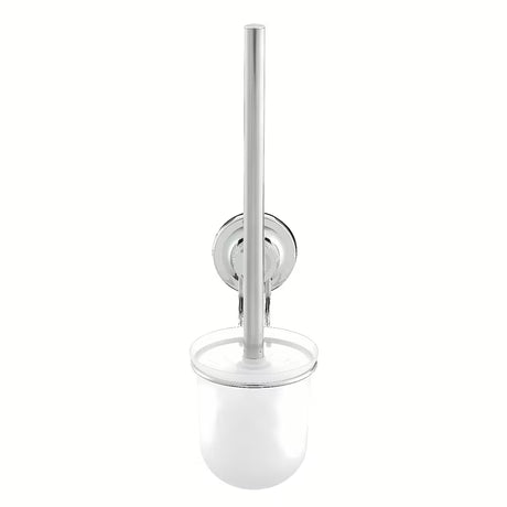 Sieninė WC šepetys Multi Ecoloc chromo spalvos, su siurbtuku, pro montavimas be gręžimo.