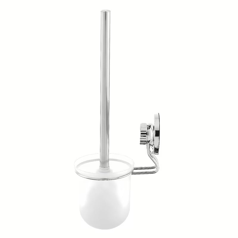 Sieninė WC šepetys Multi Ecoloc chromo spalvos, su siurbtuku, pro montavimas be gręžimo.