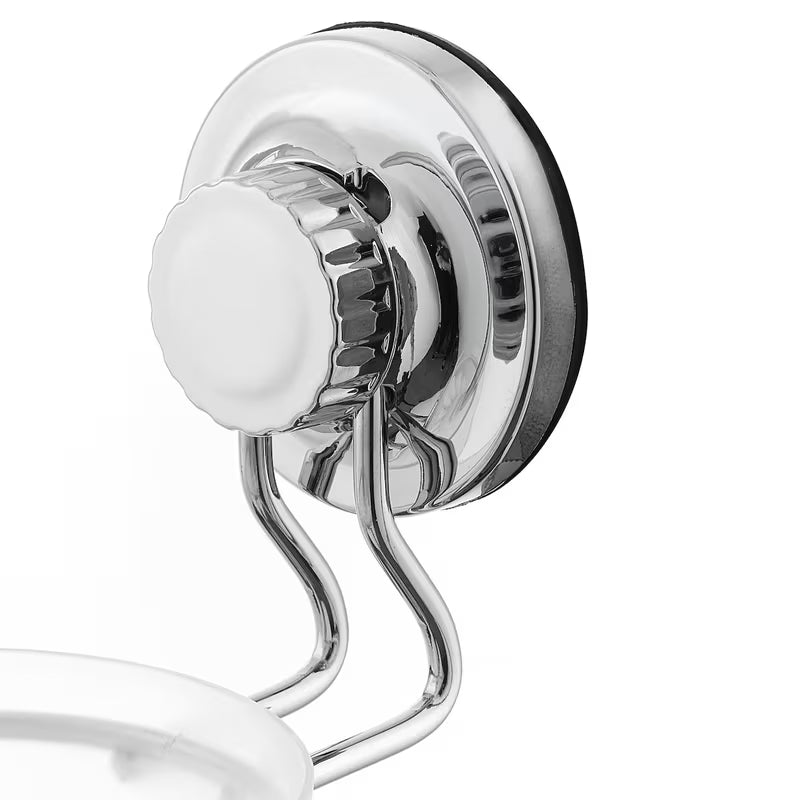 Sieninė WC šepetys Multi Ecoloc chromo spalvos, su siurbtuku, pro montavimas be gręžimo.