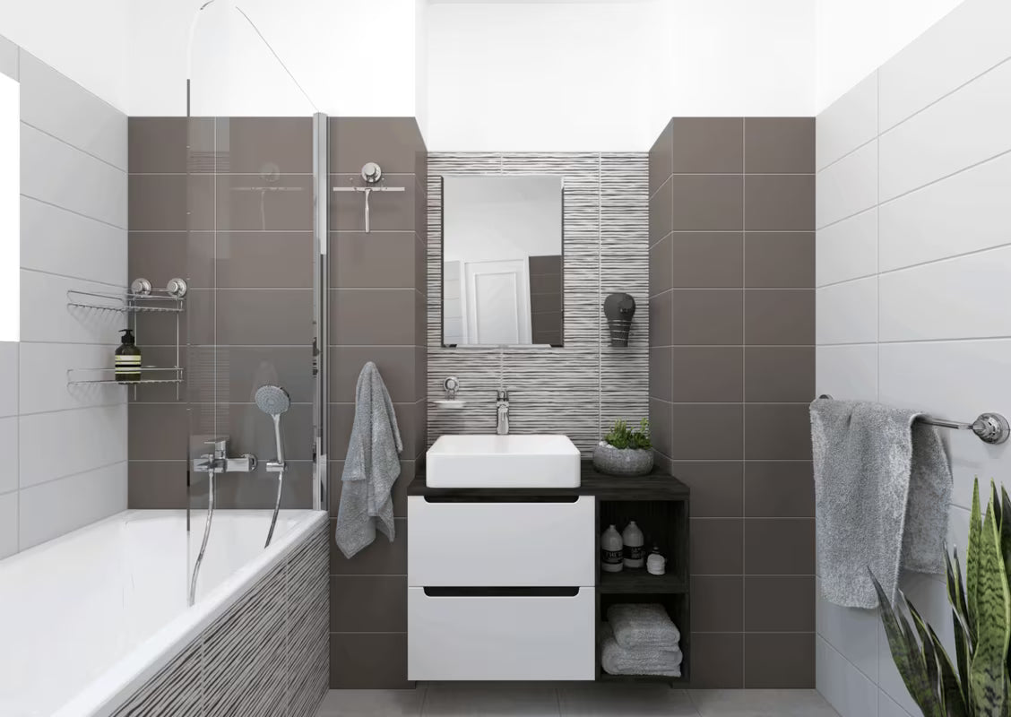 Dviejų aukštų kampinė lentyna Multi Ecoloc su siurbtuku, chrome apdaila, pro montavimui be gręžimo.
