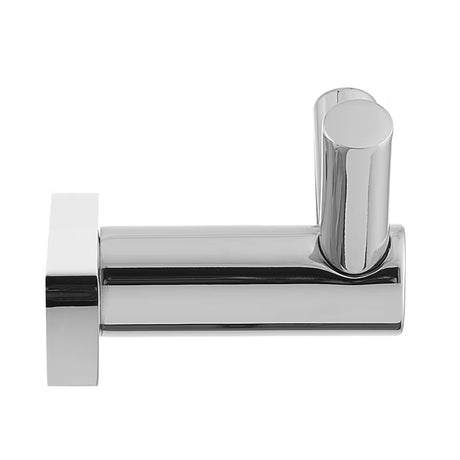 Elegantiškas sieninis dvigubas kabliukas chromo spalvos vonios kambariui