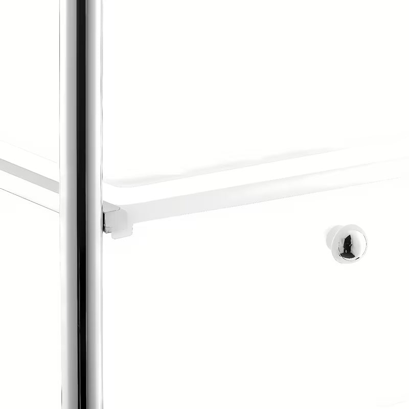 Multi Element Chrome mobilus stelažas su ratukais ir trimis išimamais plastikiniais stalčiais vonios kambariui