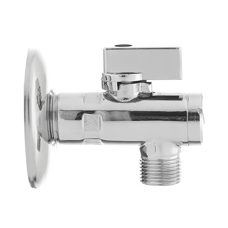 Chromuotas kampinis ventilis su integruotu filtru pro prijungimui praustuvo maišytuvai arba KLOZETAS
