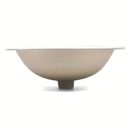 Baltas keraminis įleidžiamas praustuvas Multi Eur su anga maišytuvui centre, 55 x 47,5 cm.