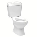 Baltas PASTATOMAS klozetas Multi Eur klasikinio stiliaus, su galiniu nuotaku ir DualFlush mechanizmu
