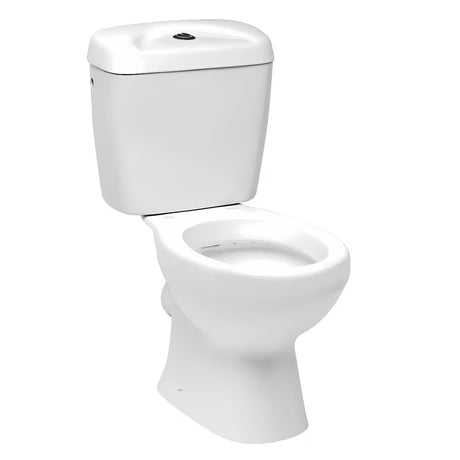 Baltas PASTATOMAS klozetas Multi Eur klasikinio stiliaus, su galiniu nuotaku ir DualFlush mechanizmu