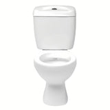 Baltas PASTATOMAS klozetas Multi Eur klasikinio stiliaus, su galiniu nuotaku ir DualFlush mechanizmu