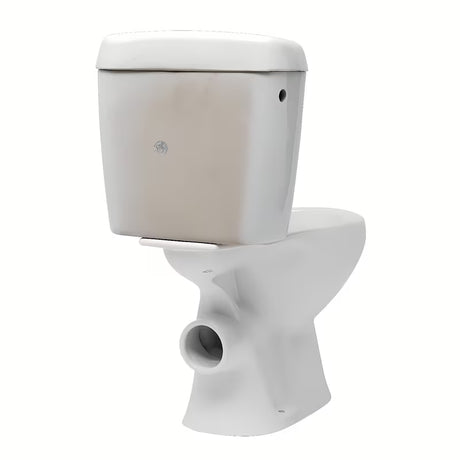 Baltas PASTATOMAS klozetas Multi Eur klasikinio stiliaus, su galiniu nuotaku ir DualFlush mechanizmu