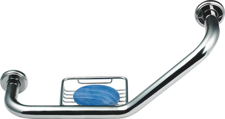 Kampiniai sieninis rankena SIKO Multi Chrome iš nerūdijančio plieno su integruota muiline pro saugesniam judėjimui vonios kambaryje.