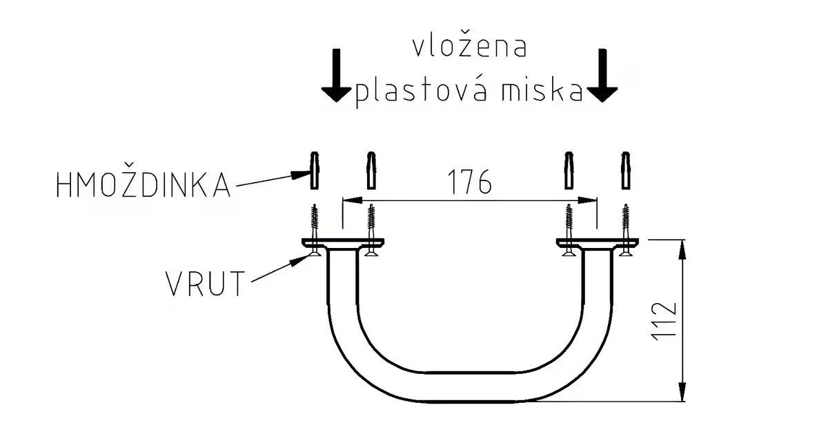 Balta sieninė muilinė Multi su elegantišku lenktu dizainu