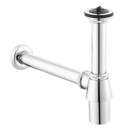 Dizaineriškas praustuvo sifonas pro praustuvui, apdaila – chrome, skersmuo 32 mm.