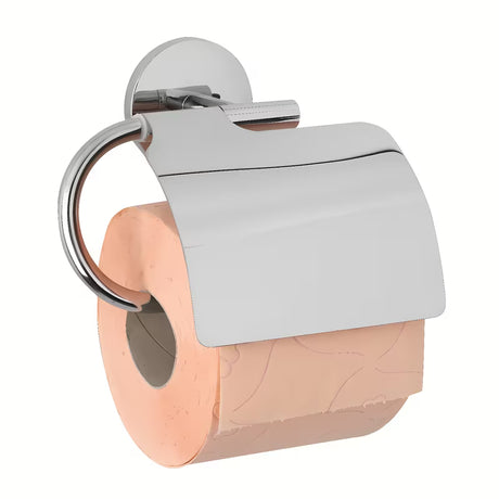 Chromuotas tualetinio popieriaus laikiklis su dangteliu Multi Simple, paprasto, laikui nepavaldaus dizaino.