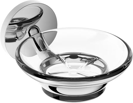 Elegantiškas muilinė Multi Simple, chrome apdailos, iš žalvario, cinko ir stiklo.