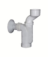 Baltas pisuaro sifonas Slovarm Multi, su manžete ir 40 mm nuotekų vamzdžiu.