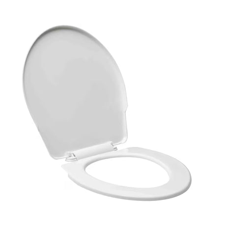 Balta KLOZETO dangtis Multi Lyra Plus iš termoplasto su plastikiniais vyriais ir paslėptu tvirtinimu