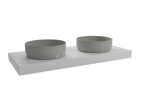 Pakabinama praustuvo stalviršis  Naturel Dolce, spalva – glossy white, matmenys 120x8x50 cm