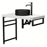 Naturel Dolce konsolė, juodos matinės spalvos, vonios kambario priedas