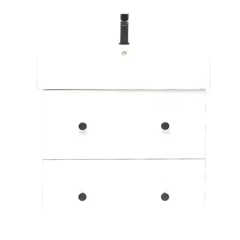 Balta pakabinama vonios spintelė Naturel Forli su 60 cm keraminiu praustuvu