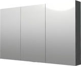 Veidrodinė spintelė Naturel 120x72 cm pilkai sidabrinės spalvos su trejomis veidrodinėmis durelėmis