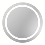 Apvalus LED veidrodis Naturel Iluxit 67 cm su šaltai baltu apšvietimu be jungiklio