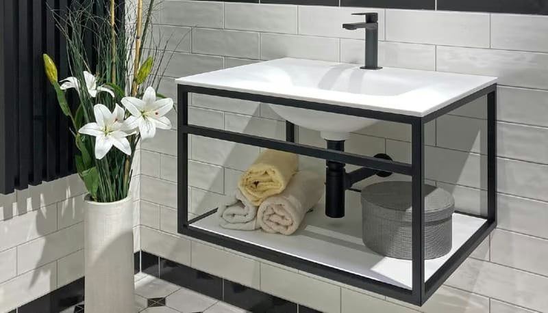 Naturel Industrial industrinio stiliaus pro moderniems vonios kambariams