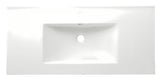 Baltas keraminis baldinis praustuvas Naturel Modena 101x46 cm, su centrine anga pro maišytuvui