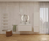 Baltas keraminis baldinis praustuvas Naturel Modena 101x46 cm, su centrine anga pro maišytuvui