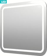 Kvadratinis LED veidrodis Naturel Pavia 60x60 cm su perimetriniu apšvietimu ir nuožulniais kraštais