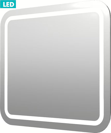 Kvadratinis LED veidrodis Naturel Pavia 60x60 cm su perimetriniu apšvietimu ir nuožulniais kraštais