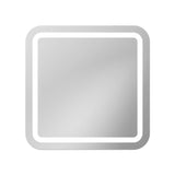 Kvadratinis LED veidrodis Naturel Pavia 60x60 cm su perimetriniu apšvietimu ir nuožulniais kraštais