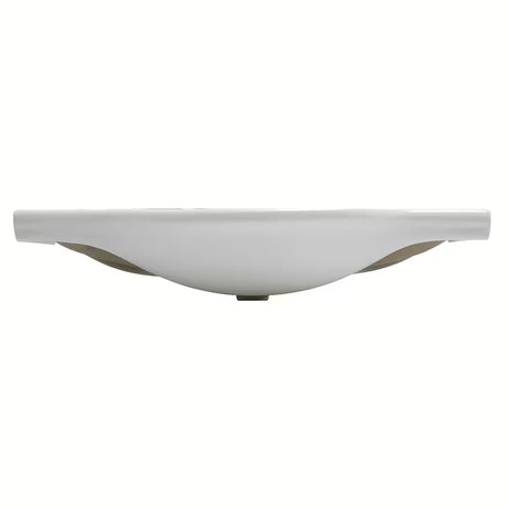Baltas keraminis baldinis praustuvas Naturel Pro 102 x 50 cm su anga maišytuvui centre