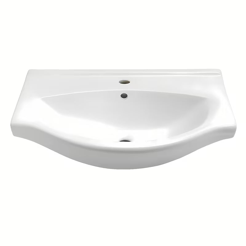 Balta keraminė baldinis praustuvas Naturel Pro 70x51 cm su anga pro maišytuvui per vidurį