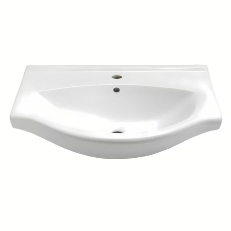 Balta keraminė baldinis praustuvas Naturel Pro 70x51 cm su anga pro maišytuvui per vidurį