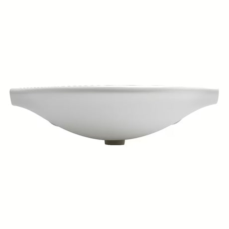 Baltas keraminis baldinis praustuvas Naturel Pro 70x51 cm su anga maišytuvui centre