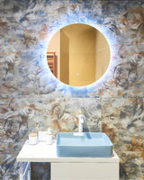 Apvalus LED veidrodis Naturel Project 60x60 cm, su jutikliu ir su apsaugine nuo rasojimo plėvele