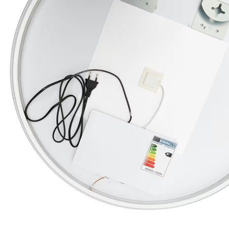 Apvalus LED veidrodis Naturel Project 80x80 cm su apsaugine nuo rasojimo plėvele ir IP44 apsaugos klase