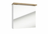 Balta veidrodinė spintelė Naturel Stilla 60x60 cm su viršutiniu LED apšvietimu ir durelėmis