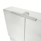Veidrodinė spintelė Naturel Vario Dekor 75x68,6 cm baltos matinės spalvos su stiklinėmis lentynėlėmis