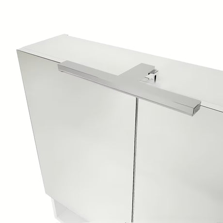 Veidrodinė spintelė Naturel Vario Dekor 75x68,6 cm baltos matinės spalvos su stiklinėmis lentynėlėmis